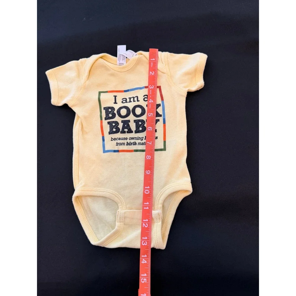 Rabbit Skins Book Baby Yellow Graphic Bodysuit 6 Months Book Harvest Literacy